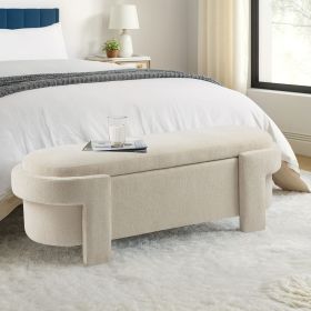 Large Versatile Storage Ottoman Bench: Spacious, Durable, and Stylish for Any Room, beige(51"*20"*17")