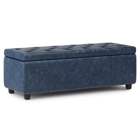 Hamilton - Storage Ottoman - Denim Blue