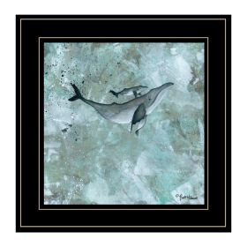 "Simplicity Humpback" by Britt Hallowell, Ready to Hang Framed Print, Black Frame