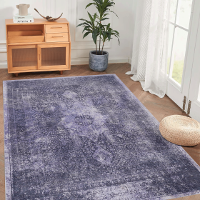 Naar 5x8 Area Rugs for Bedroom, Washable Rug, Low-Pile, Non-Slip, Non-Shedding, Foldable, Kid & Pet Friendly - Area Rugs for living room, bedroom